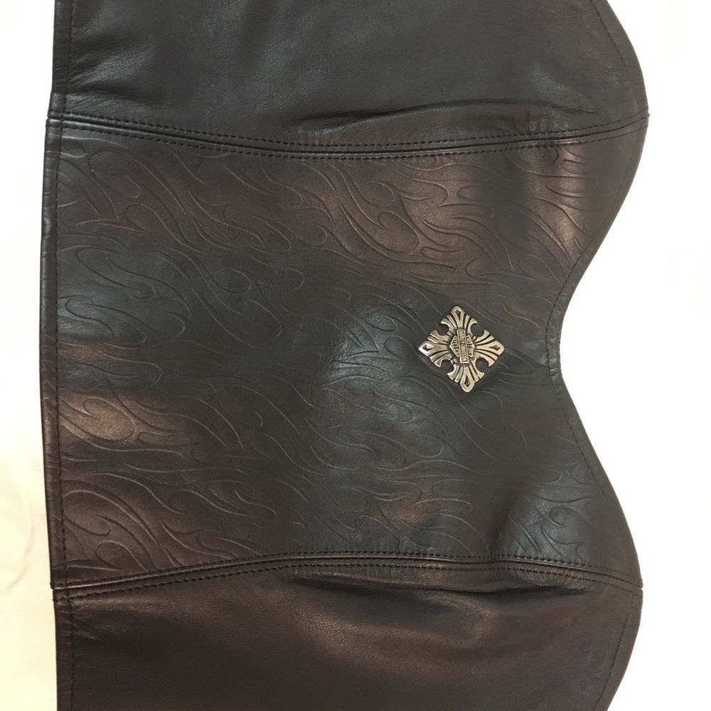Harley Davison leather halter top